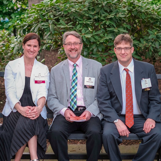 Director Erin Becker, 2019 Cambridge Art Champion Nick Capasso, and CAA President Ted Ollier